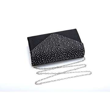 Nodykka Purses and Handbags Envelope Evening Clutch Crossbody Bags Classic Wedding Party Shoulder Ba...