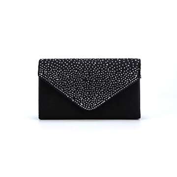 Nodykka Purses and Handbags Envelope Evening Clutch Crossbody Bags Classic Wedding Party Shoulder Bag for Women