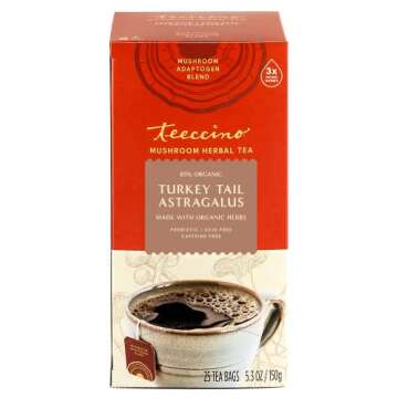 Teeccino Mushroom Herbal Tea - Caffeine Free & Delicious