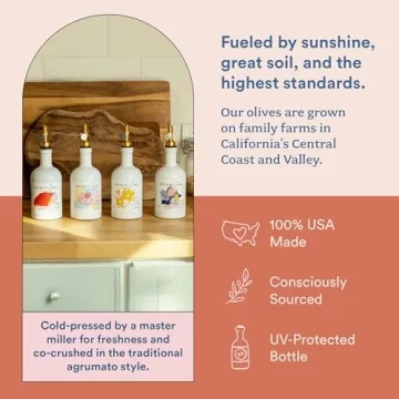 Brightland Infused Olive Oils, The Artist Capsule - Cold-Pressed Made with Early-Harvest Frantoio and Arbosana Olives - High Polyphenol & Infused Olive Oil - 12.7 Fl Oz (Pack of 4)