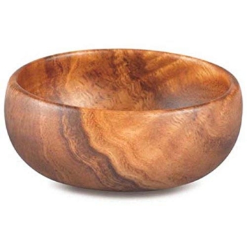 Pacific Merchants Trading Acaciaware Round Calabash Bowl - Handcrafted & Eco-friendly