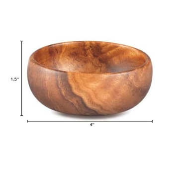 Acaciaware Round Calabash Bowl for Every Occasion