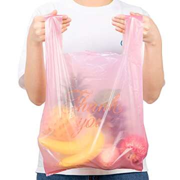 200 Thank You Shopping Bags in 3 Sizes for Retail Use
