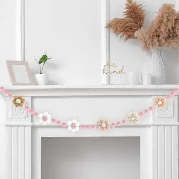 Whaline 3D Flower Banner for Party & Home Decoration