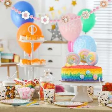 Whaline 3D Flower Banner for Party & Home Decoration
