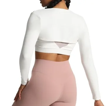 Aoxjox Women's Long Sleeve Crop Top Bolero Shrug