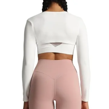 Aoxjox Women's Long Sleeve Crop Top Bolero Shrug