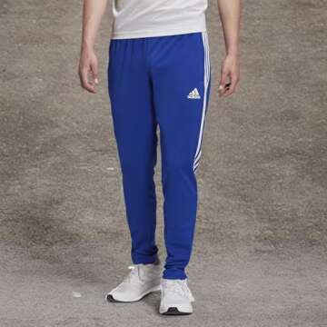 adidas Men's Aeroready Sereno Slim Tapered-Cut 3-stripes Pants, Team Royal Blue, Medium