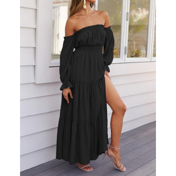 Chic ZESICA Off-Shoulder Maxi Dress for All Occasions
