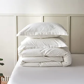 French Linen Duvet Cover Set California King Breathable Soft