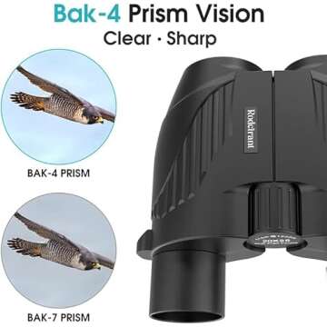 Compact Binoculars 20x25 for Bird Watching and Travel with Low Light Vision