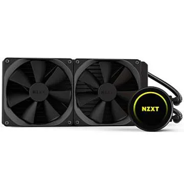 NZXT Kraken X62 280mm - RL-KRX62-02 - AIO RGB CPU Liquid Cooler - CAM-Powered - Infinity Mirror Design - Performance Engineered Pump - Reinforced Extended Tubing - Aer P140mm Radiator Fan (2 Include)