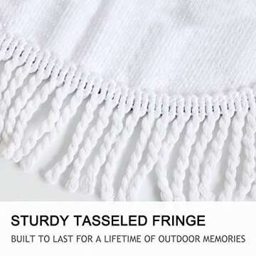 Sleepwish World Map Oversized Beach Towel 3D Map Beach Throw Blanket Teenage Beach Roundies Tassel Tapestry Throws (Blue, 60 inch)