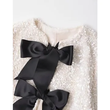 HYLLGUD Tie-Front Sequined Jacket for Effortless Glam