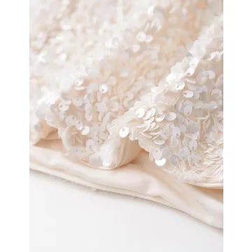 HYLLGUD Tie-Front Sequined Jacket for Effortless Glam