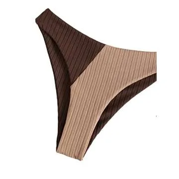 SOLY HUX Women's Color Block Bikini Set for Summer Fun