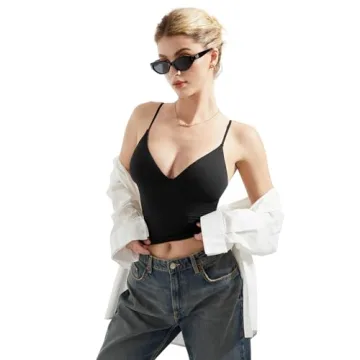 Stylish SUUKSESS Deep V Neck Cami for Women in Black