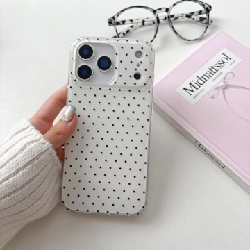 QLTYPRI Cute Phone Case for iPhone 17 Pro - Stylish Polka Dot Design & Shockproof Protection