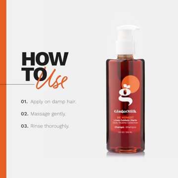 Ginger Milk Shampoo and Conditioner Set for Oily & Normal Hair – Deep Cleansing, Balances Scalp Oils, Nourishes, Hydrates, Strengthens Hair, Sulfate-Free