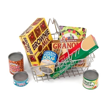 Melissa & Doug Grocery Basket - Sturdy Pretend Play Toy