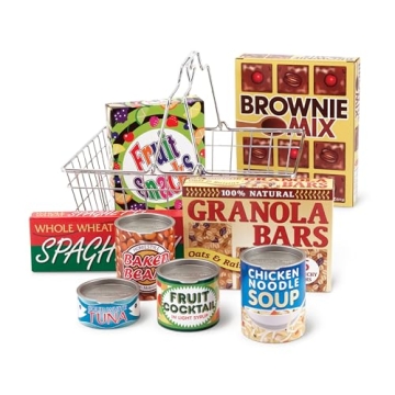 Melissa & Doug Grocery Basket - Sturdy Pretend Play Toy