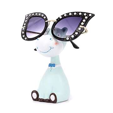 Naimo Fashion Oversized Sparkling Crystal Cat Eye Rhinestones Sunglasses UV Protection