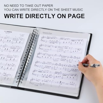 Piano Sheet Music Folder Organizer - 40 Sleeves