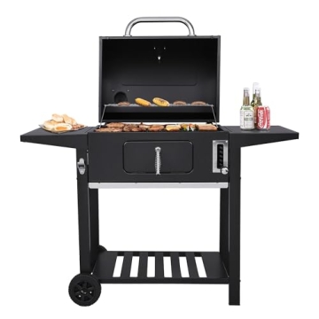 Royal Gourmet 24 Inch Charcoal Grill BBQ with Cover