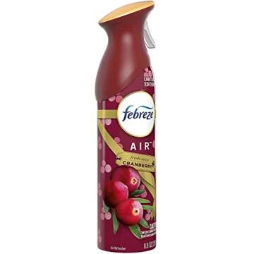 Febreze Air - Air Freshener Spray in Limited Edition Holiday Collection 2020 Fresh-Twist Cranberry Fragrance (Net Wt. 8.8 OZ Per Bottle). Pack of 3 Bottles