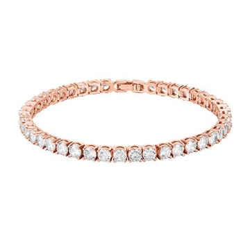 Elegant Gold Plated CZ Tennis Bracelet by PAVOI
