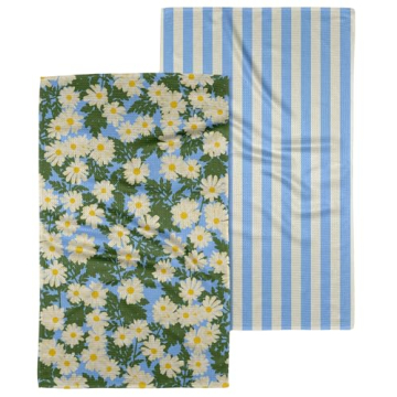 Premium GEOMETRY Kitchen Towels - Quick Dry, Eco-Friendly Microfiber Cloth (2-Pack)