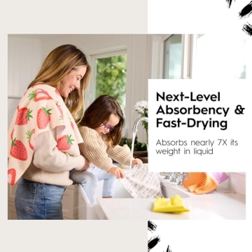 Quick Dry Eco-Friendly Kitchen Towels - Premium Microfiber 2-Pack