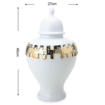 Elegant ASPIRE DESIGNS Gold Ginger Jar for Home Decor
