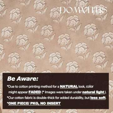 Stylish DOMVITUS Floral Pillow Cover for Cozy Decor