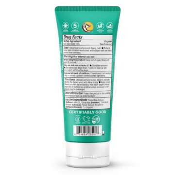 Badger Organic Diaper Rash Cream for Baby, Zinc Oxide Ointment Soothing Calendula Cream, Baby Diaper...