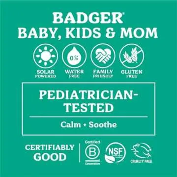 Badger Organic Diaper Rash Cream for Baby, Zinc Oxide Ointment Soothing Calendula Cream, Baby Diaper Care Barrier Cream, Zinc Oxide Cream for Sensitive Baby Skin, 2.9 fl oz (2 Pack)