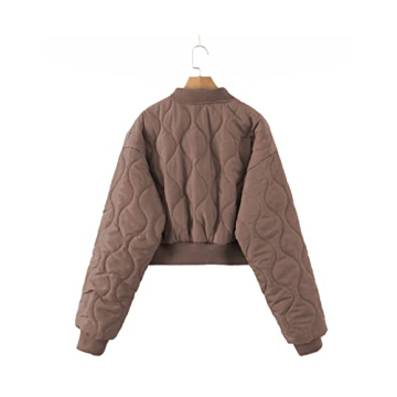 Aisongyuan Womens Puffer Bomber Jacket for Winter