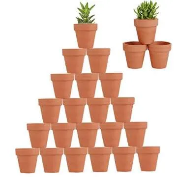 FCFKUK 36 Mini Clay Pots for Plants & Crafts