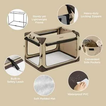 Portable Lesure Dog Crate for Extra Small Pets - Travel Kennel