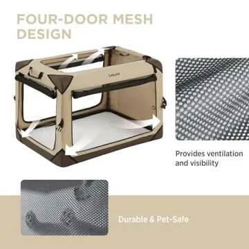 Portable Lesure Dog Crate for Extra Small Pets - Travel Kennel