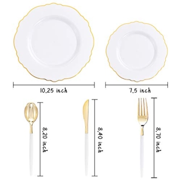 Elegant Gold Plastic Plates for Upscale Events