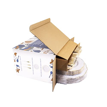 Elegant Gold Plastic Plates for Upscale Events