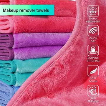 NUGILLA Soft Makeup Remover Cloths - 8 Pack Eco-Friendly Towels