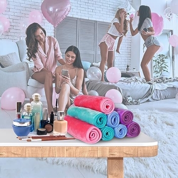 NUGILLA Soft Makeup Remover Cloths - 8 Pack Eco-Friendly Towels