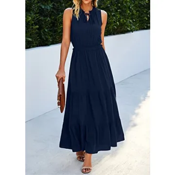 KIRUNDO Women's Maxi Dress for Summer 2024