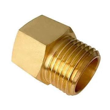 Yoebor Brass BSP to NPT Adapter - 3/8" Pack of 2