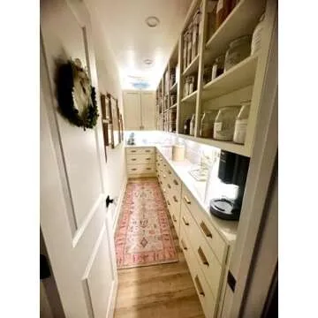 Modern Oushak Runner Rug, Extra Long Runners Vintage Turkish Colorful Oriental Antique Inspired Rugs, Washable Luxury Hallway Entryway Corridor Bedroom Kitchen Stair 2'5 x 13'1