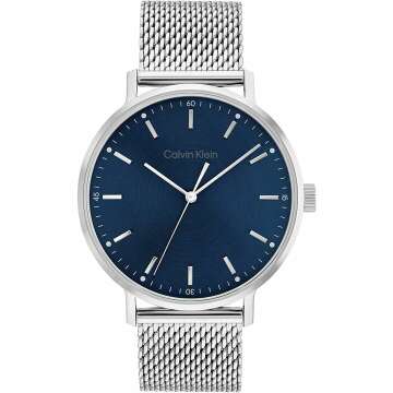 Calvin Klein Men's Silver Mesh Bracelet Watch