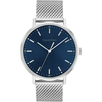 Calvin Klein Men's Silver Mesh Bracelet Watch