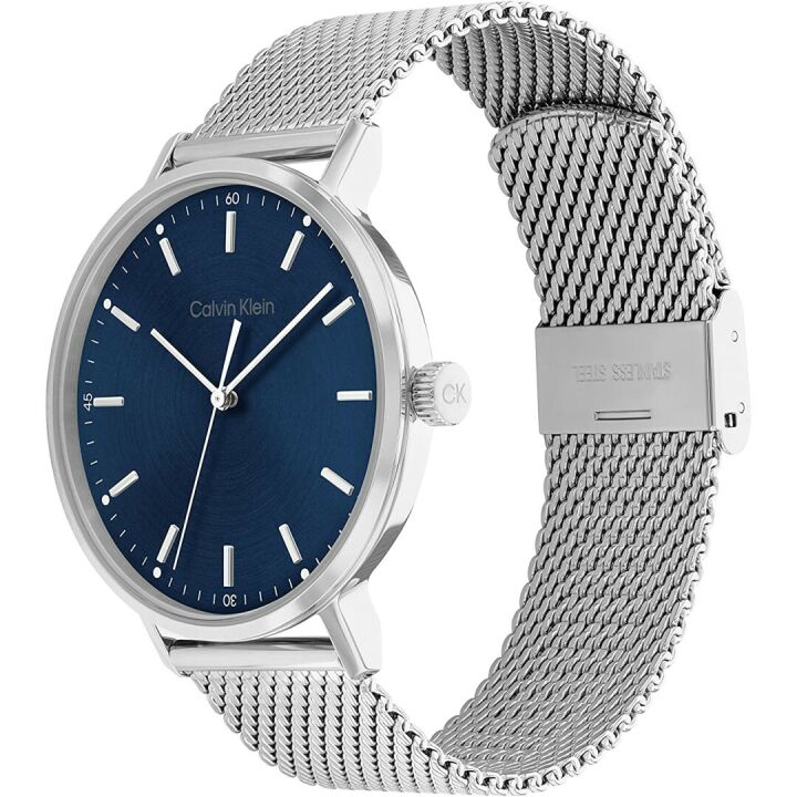 Calvin Klein Men's Silver Mesh Bracelet Watch